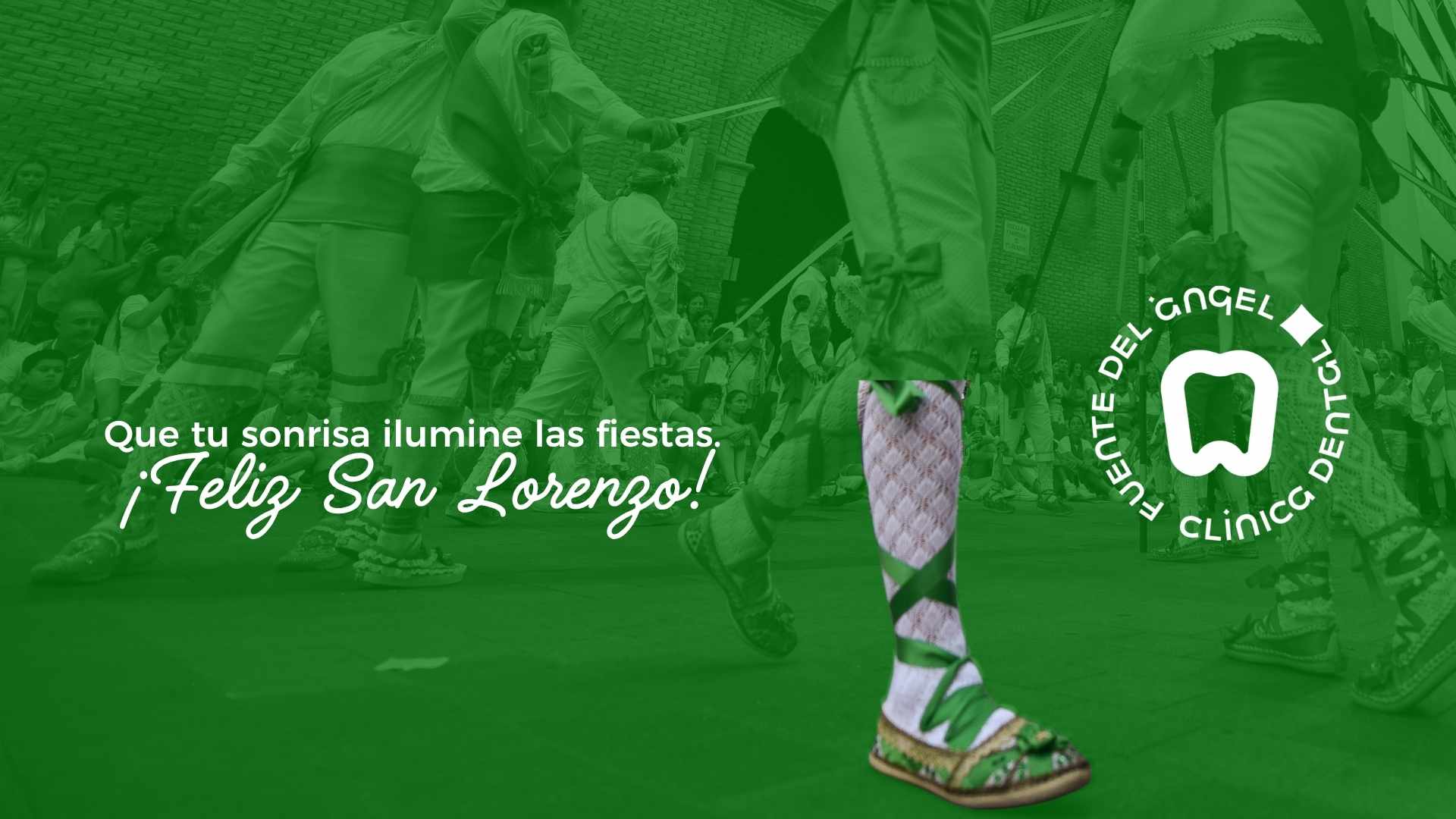 Banner deseando felices fiestas de San Lorenzo